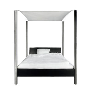 canopy bed bed / double / minimalist design / stainless steel