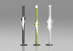 floor-standing lamp / original design / fabric / fluorescent