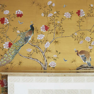 traditional wallpaper / silk / floral / nature pattern