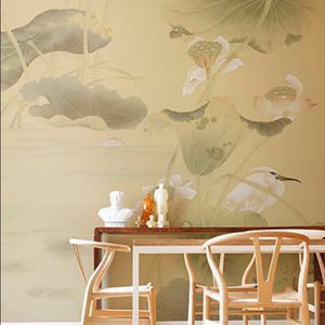 traditional wallpaper / silk / nature pattern / animal motif