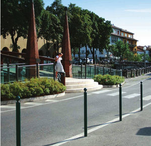 security bollard / cast iron / removable / high
