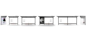 galvanized steel bus shelter
