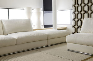 contemporary sofa / 2-person / with storage compartment / with removable cover