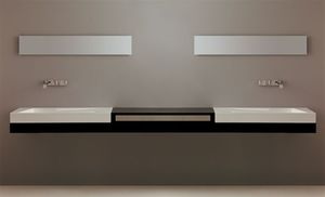 double vanity top / oak
