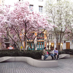 public bench / original design / composite material / modular