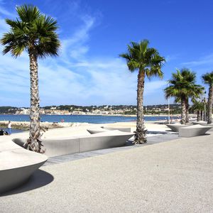 public bench / original design / composite material / modular