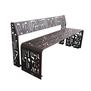 public bench / original design / galvanized steel / COR-TEN® steel