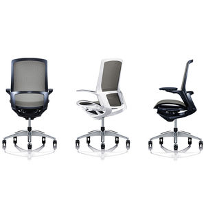 contemporary office armchair / mesh / aluminium / on casters