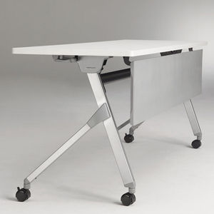 contemporary table / steel / laminate / ABS