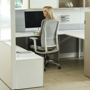 contemporary office armchair / fabric / metal / star base