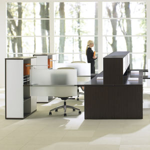 workstation desk / wooden / contemporary / commercial