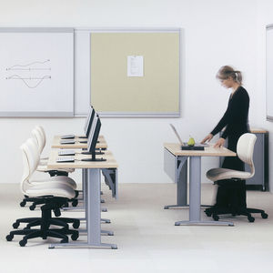 contemporary classroom table / metal / wooden / rectangular