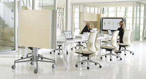 contemporary boardroom table / wooden / rectangular / with integrated electrical outlet