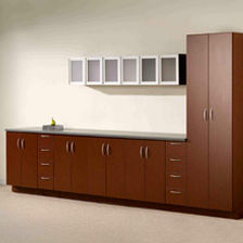 low filing cabinet / tall / laminate / aluminum