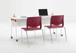 contemporary classroom table / wooden / glass / laminate