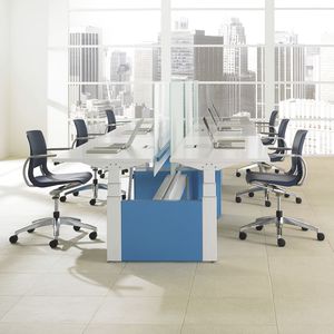 contemporary office armchair / plastic / aluminium / swivel