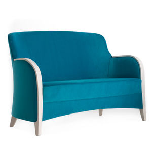 contemporary sofa / solid wood / for public buildings / 2-seater