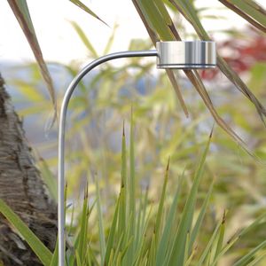 floor lamp / contemporary / stainless steel / outdoor