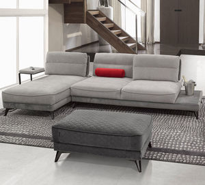 modular sofa / contemporary / fabric / leather