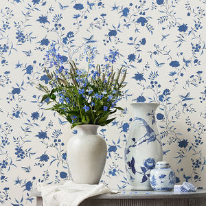 traditional wallpaper / floral pattern / non-woven / printed