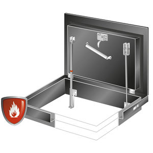 floor-mounted hatch / square / fire-rated / metal