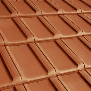 flat roof tile / clay