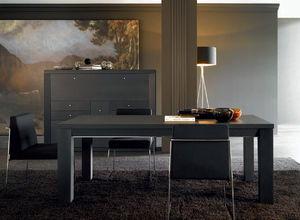 contemporary table / wood / extending