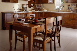 classic table / solid wood / rectangular / extending