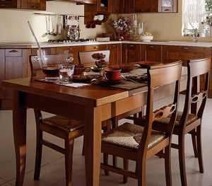 classic table / solid wood / rectangular / extending