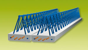 prefab beam / prestressed concrete / rectangular / for flooring