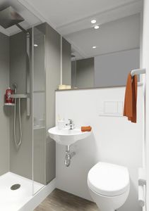 contemporary bathroom / ceramic / precast