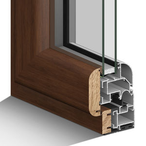 wooden window profile / aluminum