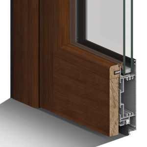 wooden window profile / aluminum