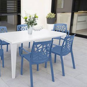 contemporary garden chair / with armrests / stackable / ergonomic