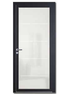 entry door / swing / glass / aluminum