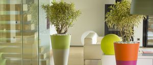 resin garden pot / conical