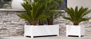 composite planter / square / rectangular / contemporary
