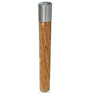 security bollard / stainless steel / wooden / high