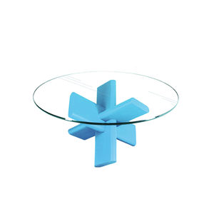 coffee table / contemporary / glass / round
