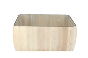 coffee table / contemporary / glass / rectangular