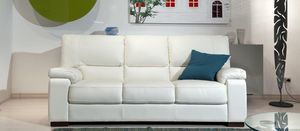 modular sofa / contemporary / leather / 3-seater