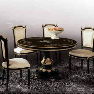 dining table / rectangular / Louis XVI style / painted wood