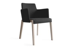 contemporary armchair / fabric / leather / bridge