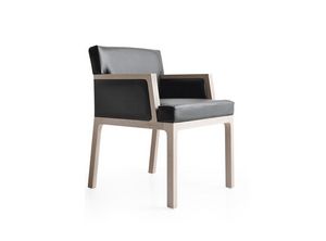 contemporary armchair / solid wood / bridge / contract