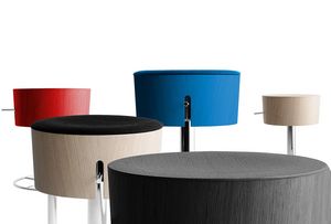 contemporary bar stool / wooden / contract / adjustable