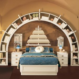 combined bed / single / marine / mahogany