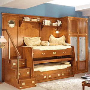 bunk bed / single / marine / wooden