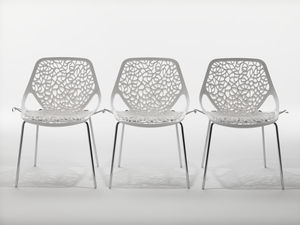 contemporary chair / fabric / stackable / connected
