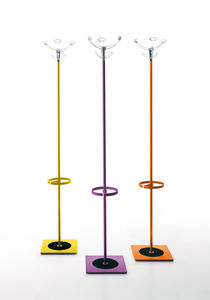 floor coat rack / contemporary / painted steel / plastic