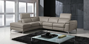 modular sofa / contemporary / leather / fabric